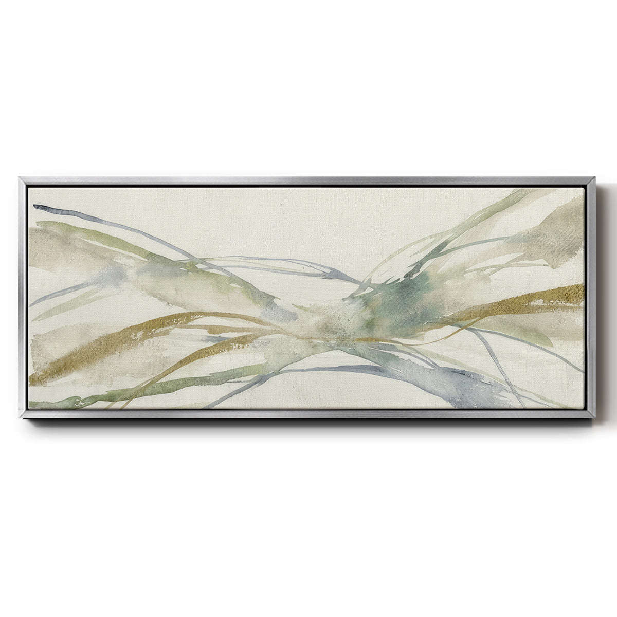 Watercolor Waves II - Floater Framed Canvas Print