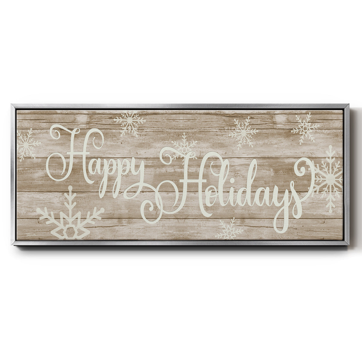 Happy Holidays - Floater Framed Canvas Print