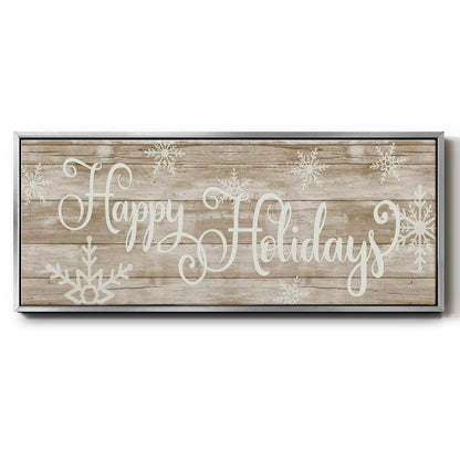 Happy Holidays - Floater Framed Canvas Print
