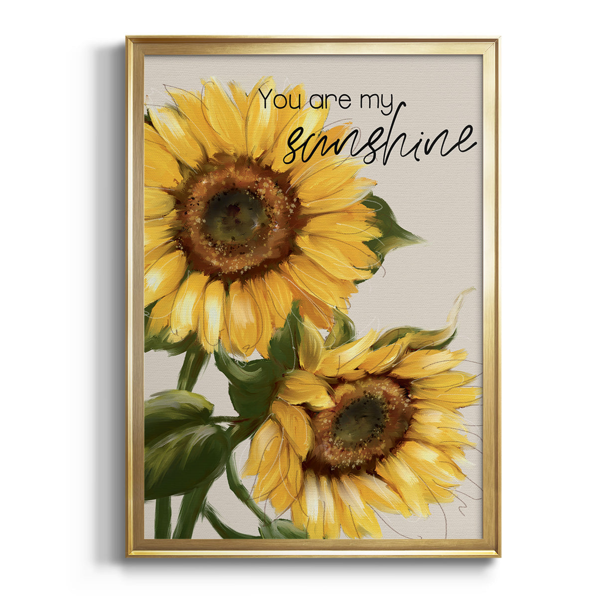 You Are My Sunshine - Modern Framed Canvas Print