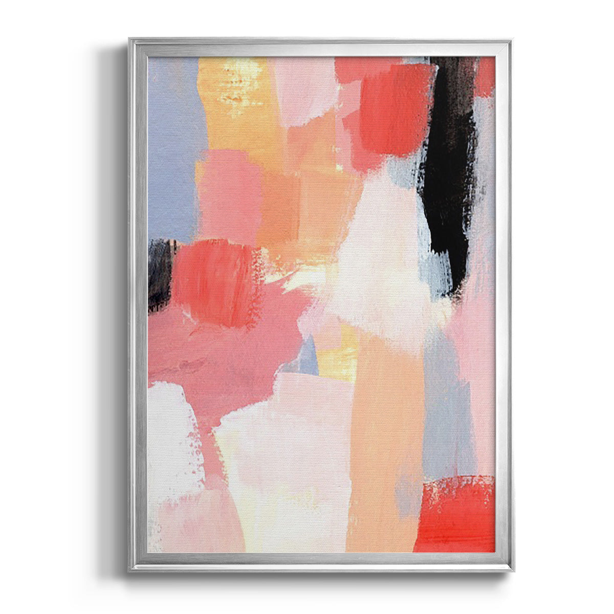 Aerial Scarlet I - Modern Framed Canvas Print