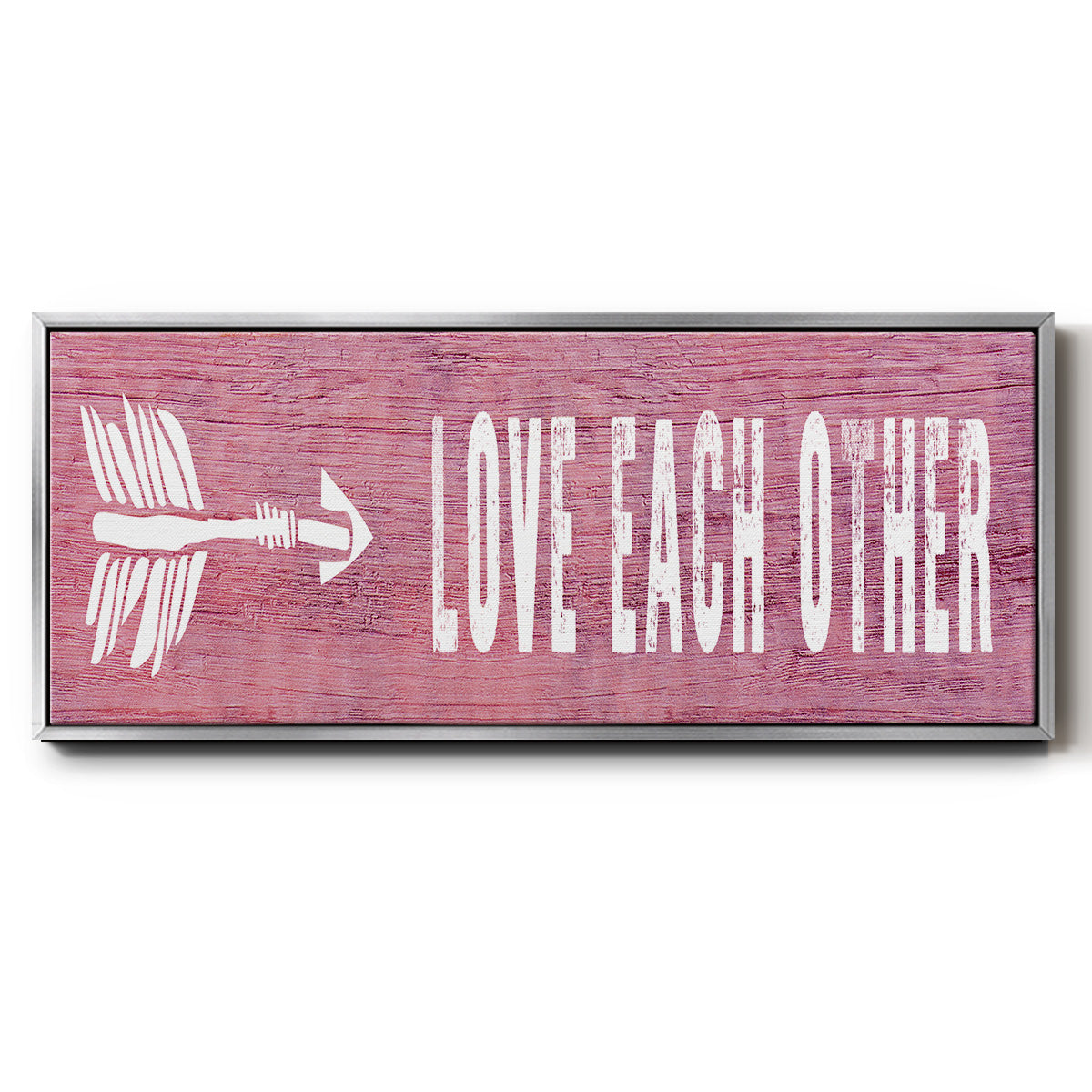 Love Each Other - Floater Framed Canvas Print