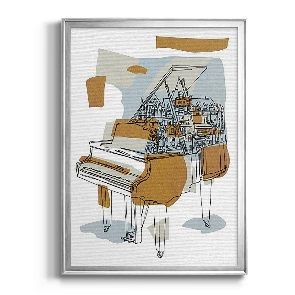 Rehearsal I - Modern Framed Canvas Print