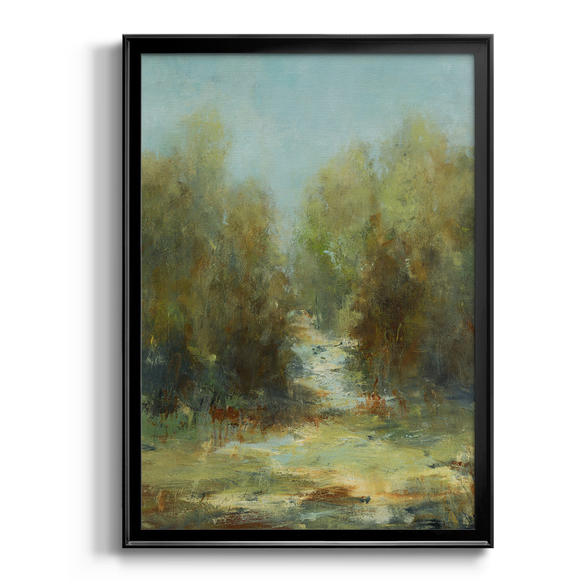 A Walk In The Woods - Modern Framed Canvas Print