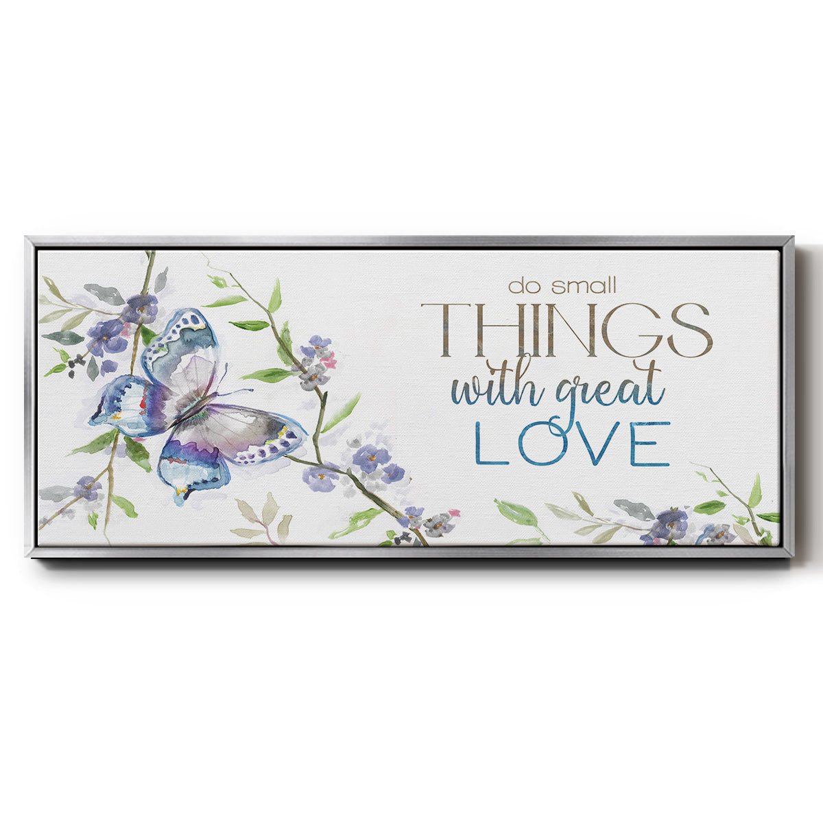 Small Things, Great Love - Floater Framed Canvas Print