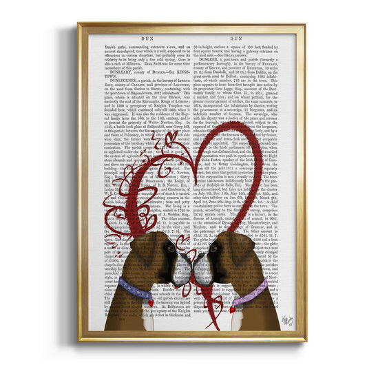 Boxer Love - Modern Framed Canvas Print