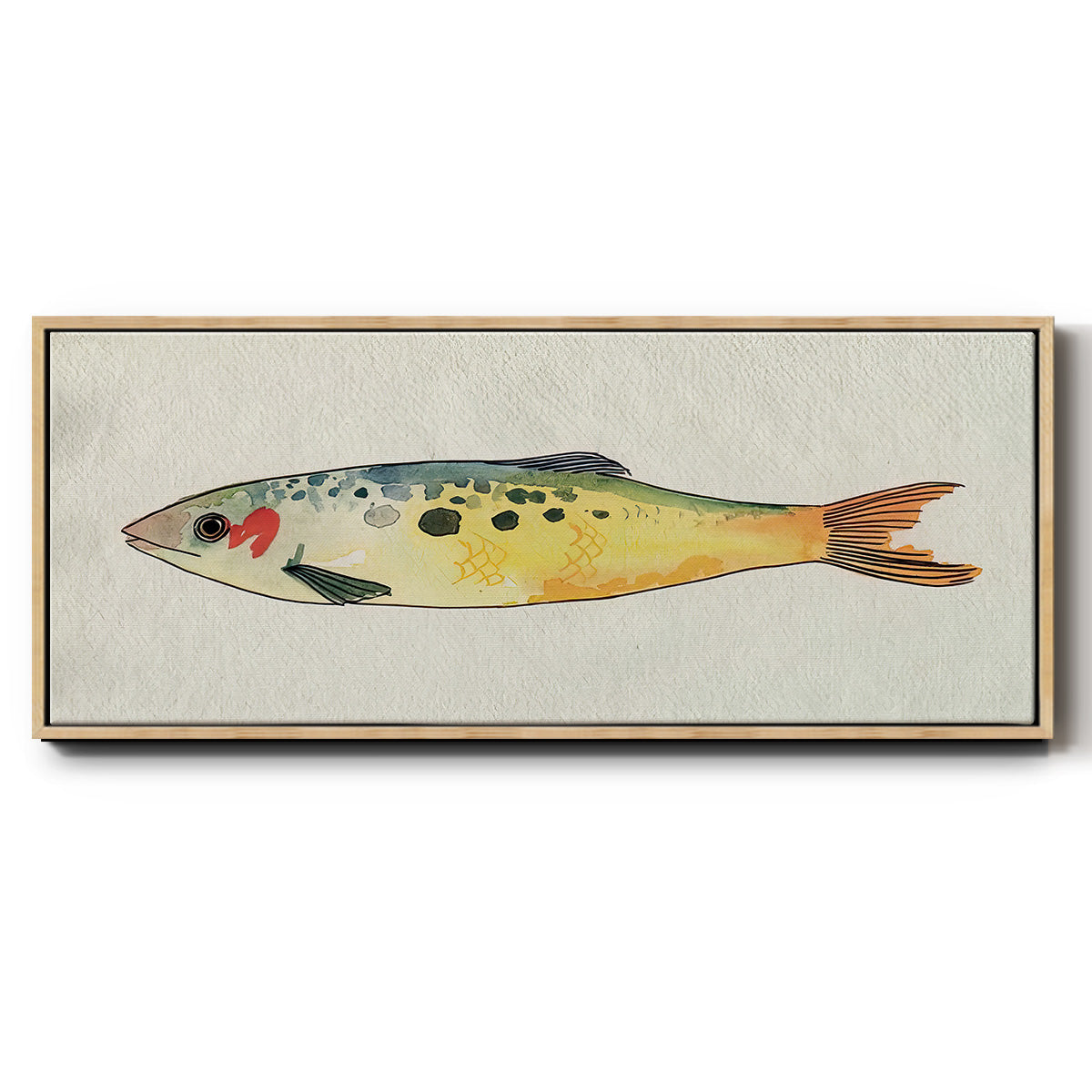 Fanciful Fish I - Floater Framed Canvas Print