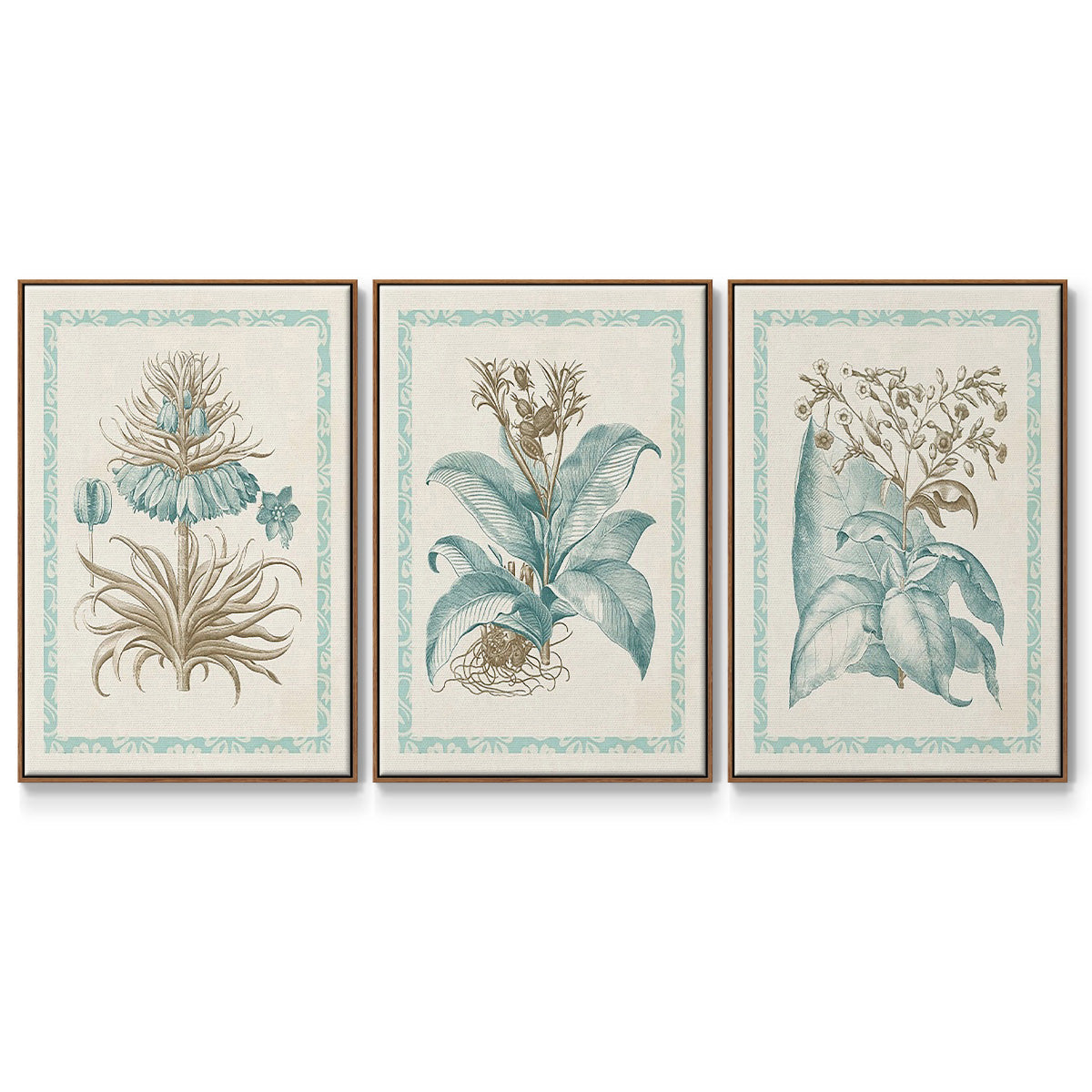 Willow Blue Besler I - Floater Framed Canvas Set