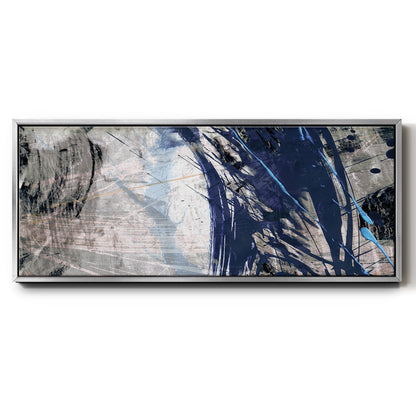 Blue Noise II - Floater Framed Canvas Print