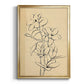Magnolia Sketch I - Modern Framed Canvas Print