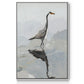 Heron - Framed Premium Gallery Wrapped Canvas L Frame - Ready to Hang