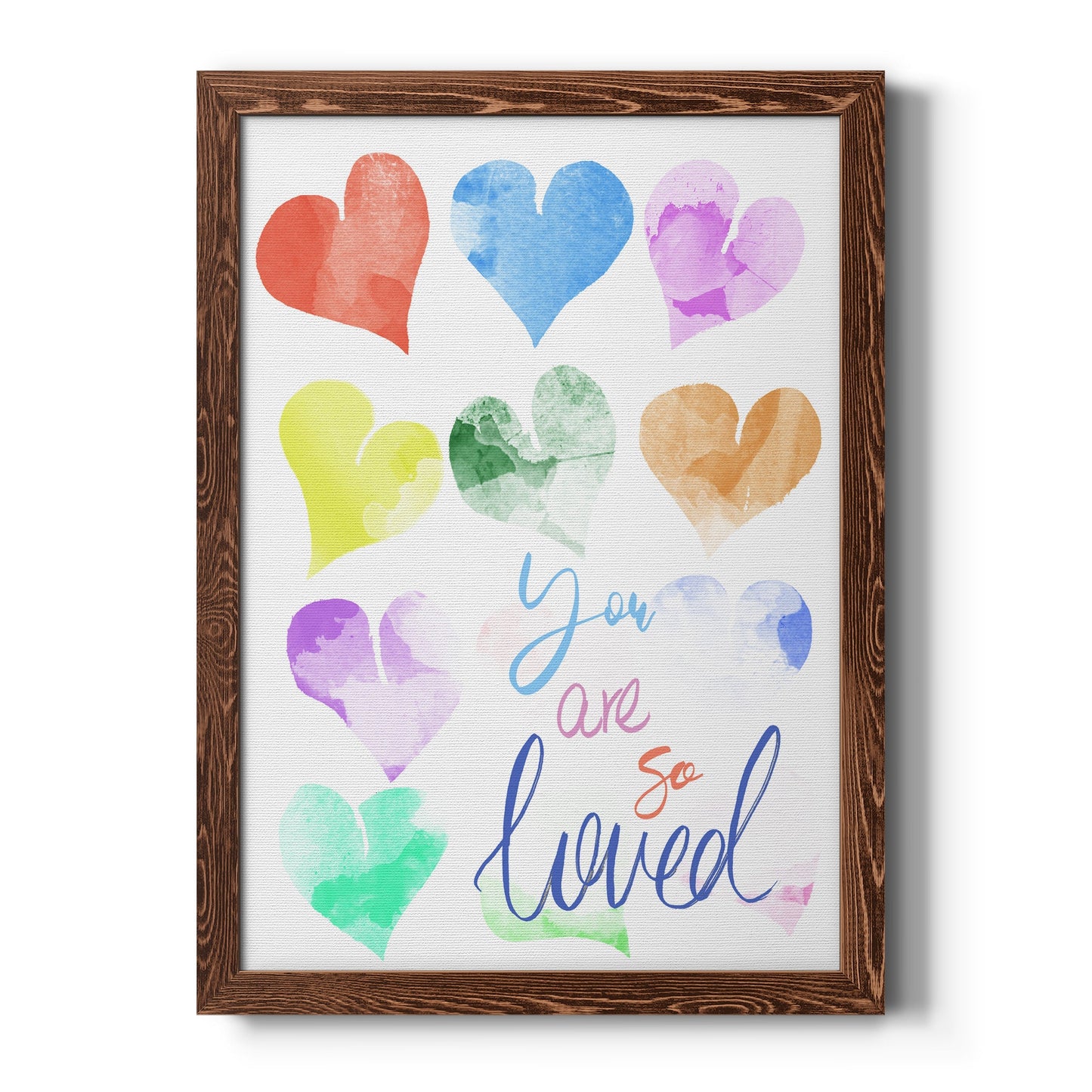You Are So Loved - Barnwood Framed Canvas Print