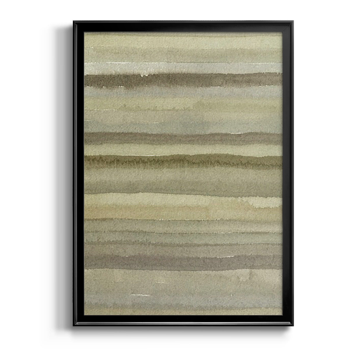 Lines in Neutral II - Modern Framed Canvas Print