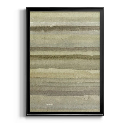 Lines in Neutral II - Modern Framed Canvas Print