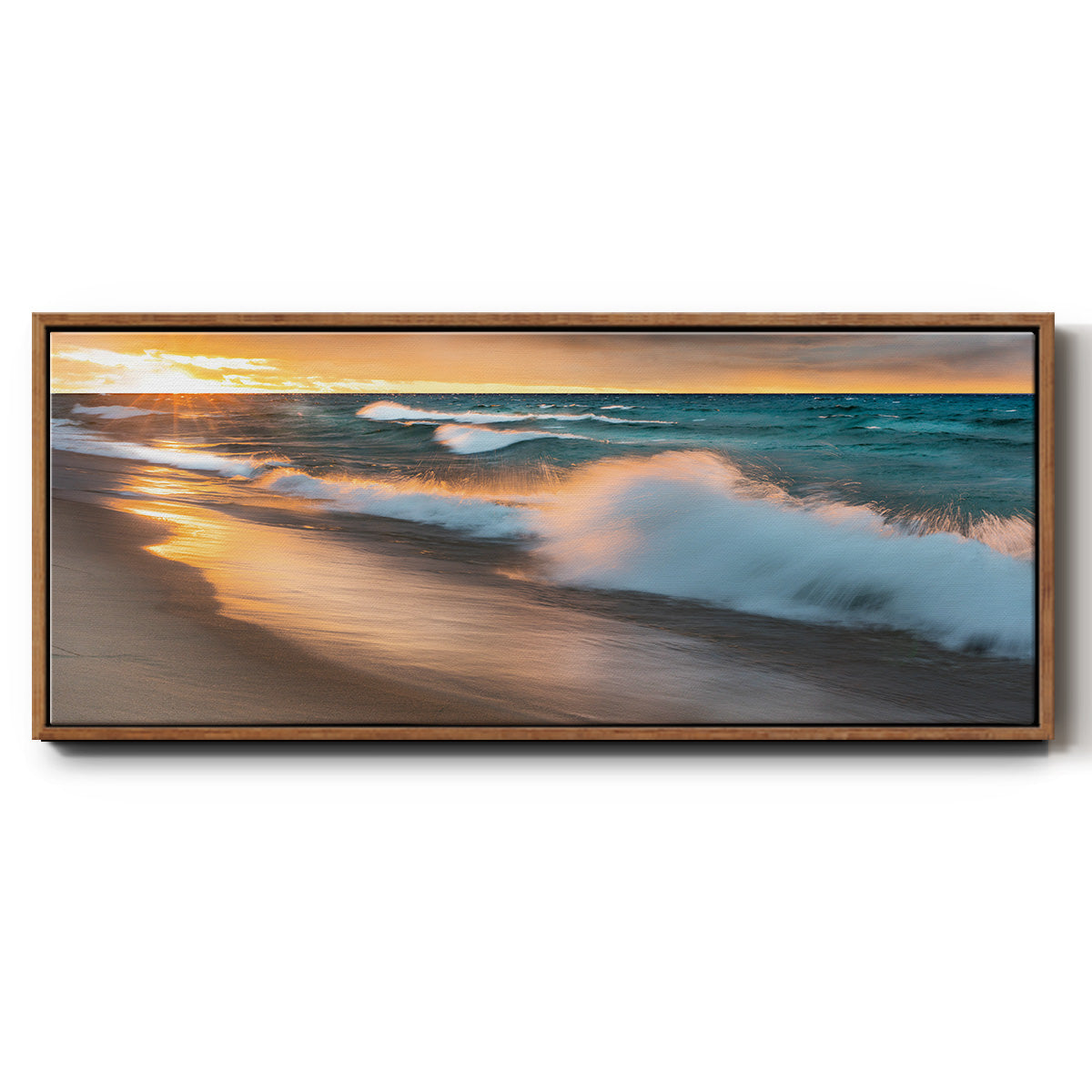 Miners Beach Light - Floater Framed Canvas Print