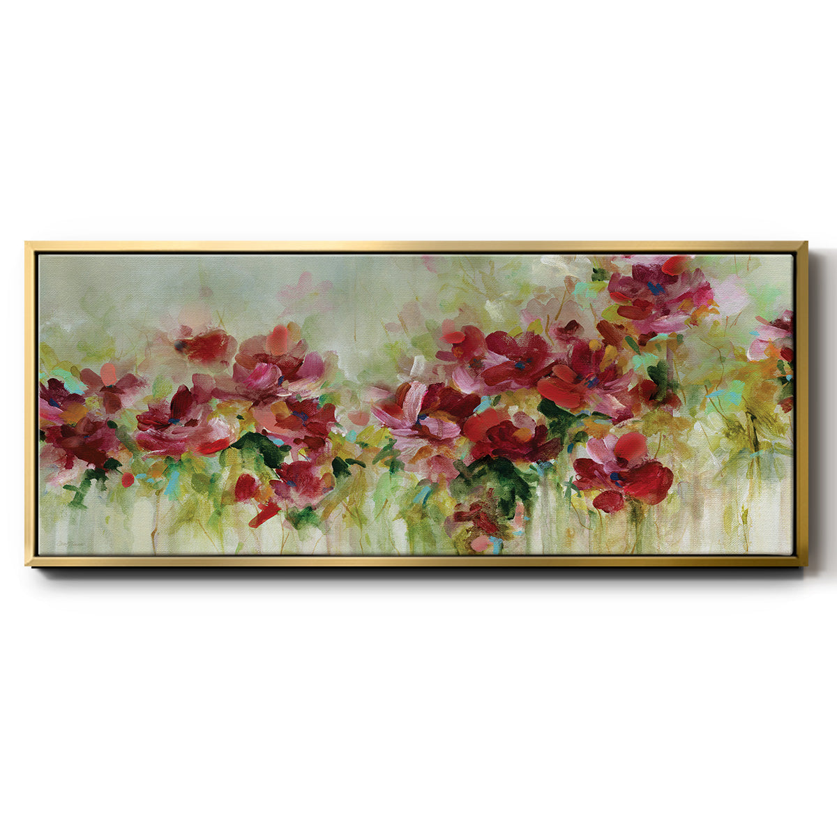 Playful Garden - Floater Framed Canvas Print