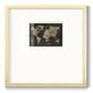 Safari World Map - Double Matboard Framed Print