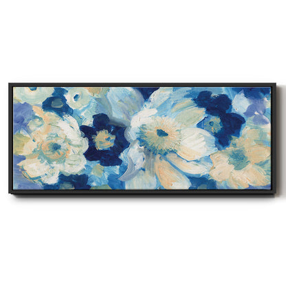 Blue Nocturne II - Floater Framed Canvas Print