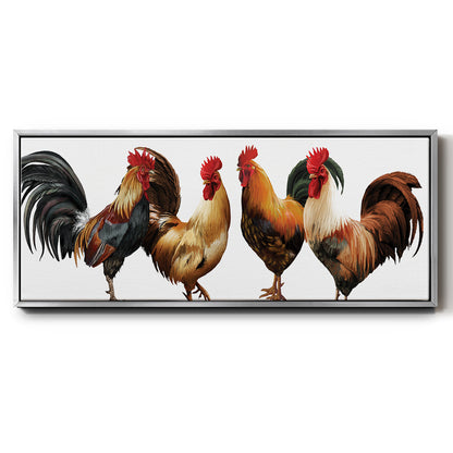 Rooster - Floater Framed Canvas Print