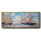 The Sea, Port in Amsterdam, 1874 - Floater Framed Canvas Print