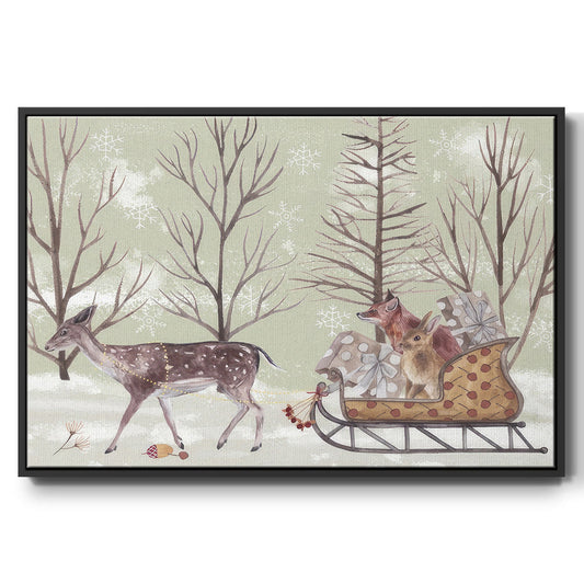 Christmas Time II - Floater Framed Canvas Print