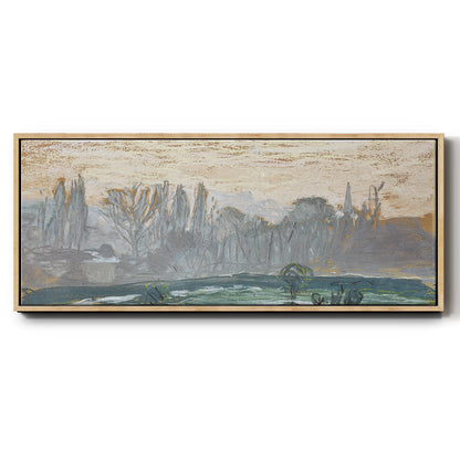 Winter Landscape with Evening Sky, 1870 - Floater Framed Canvas Print