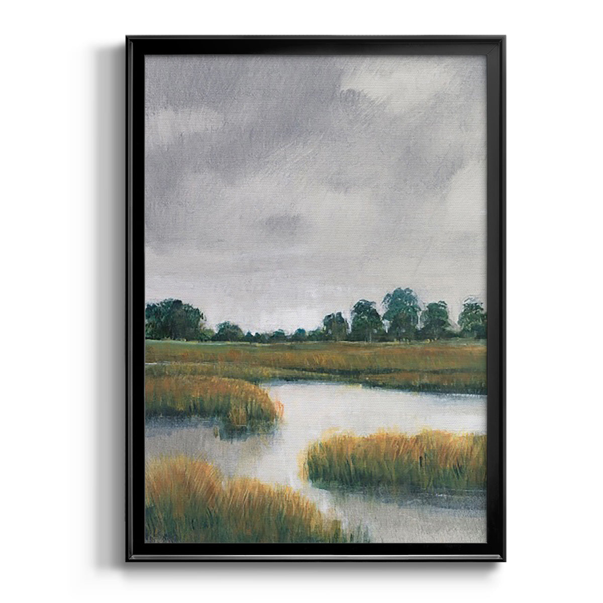 Salt Marshes II - Modern Framed Canvas Print