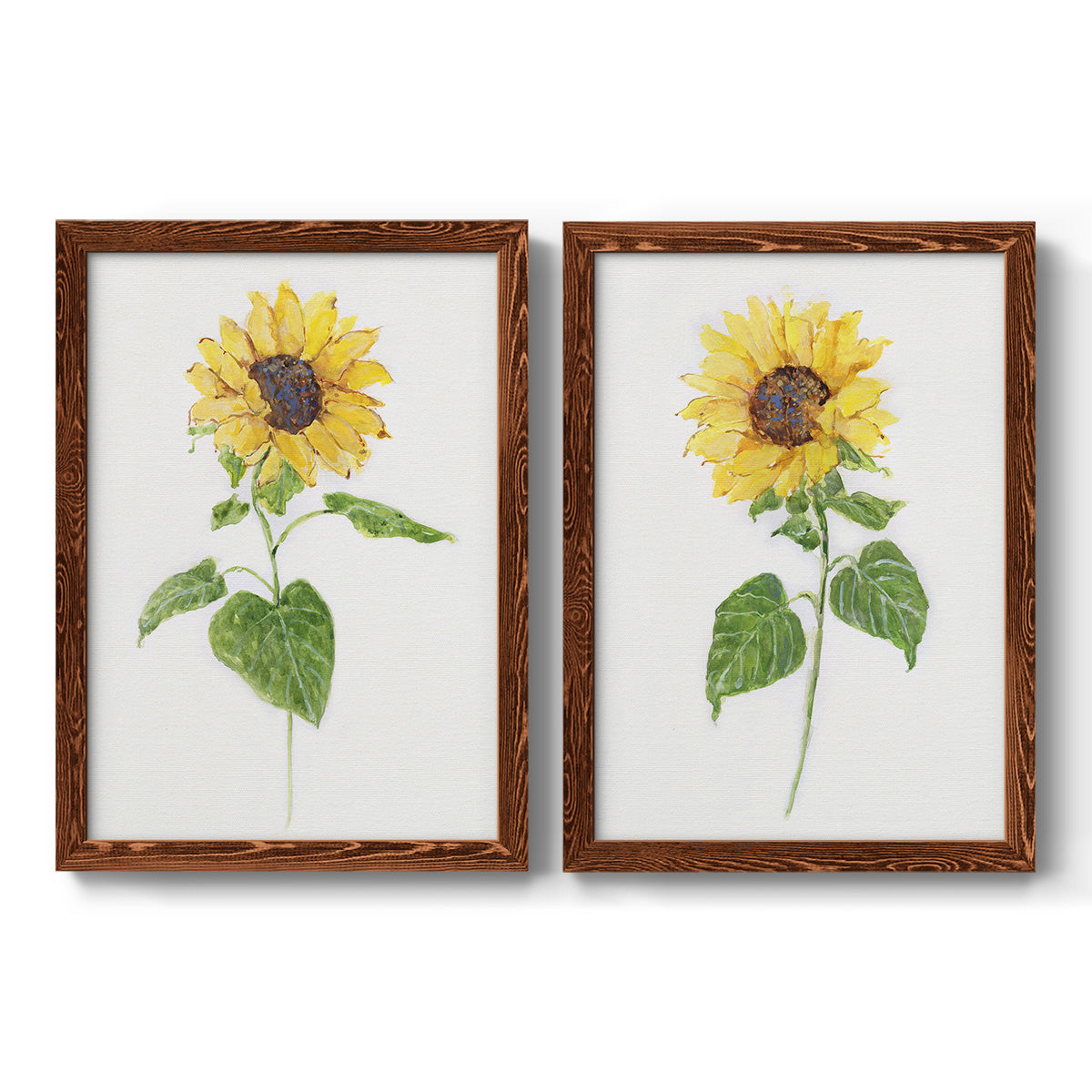 Sunflower I   - Premium Framed Canvas 2 Piece Set - Ready to Hang