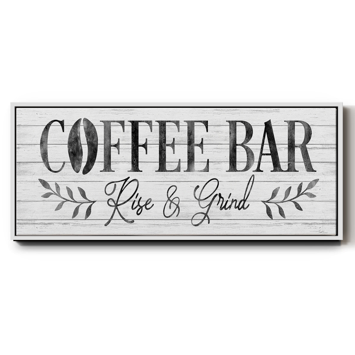 Coffee Bar - Floater Framed Canvas Print