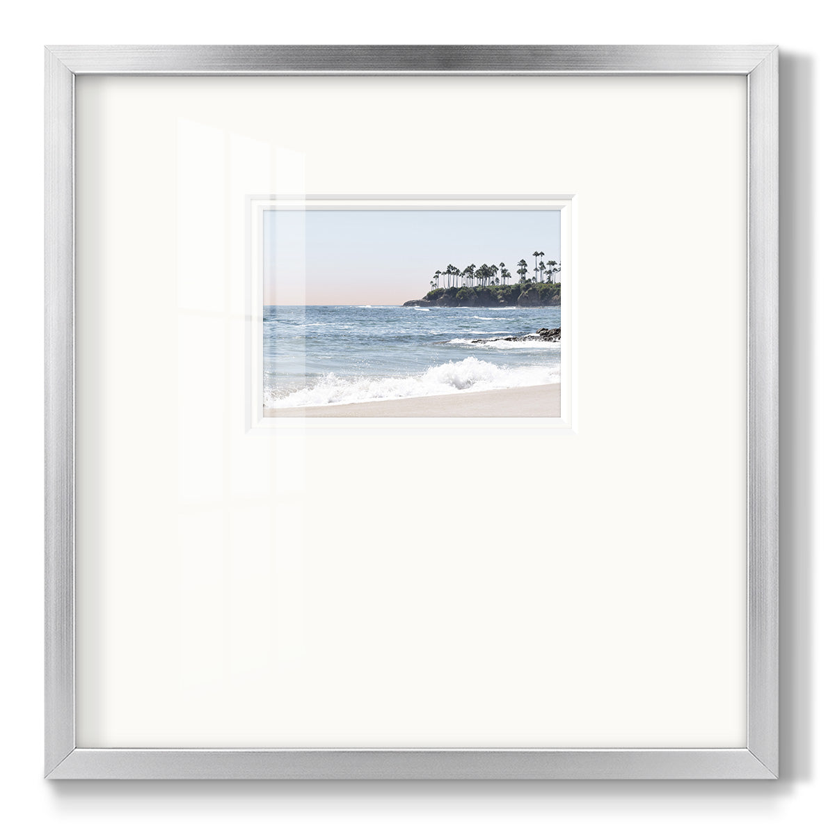Distant Palms - Double Matboard Framed Print