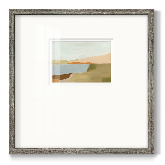 Stacked Landscape I - Double Matboard Framed Print