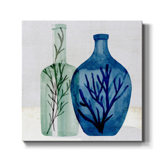 Sea Glass Vase I - Canvas Art Print