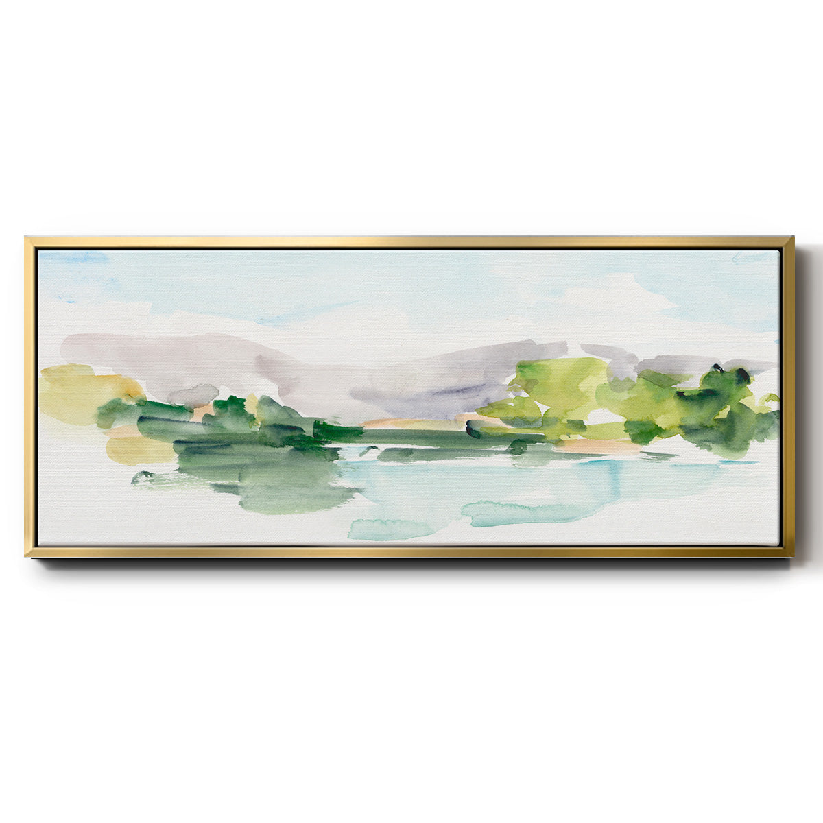 Tangerine Sunset II - Floater Framed Canvas Print