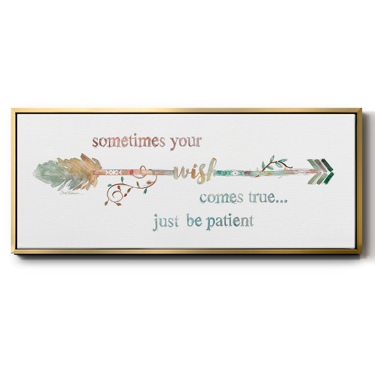 Wishing Arrow - Floater Framed Canvas Print