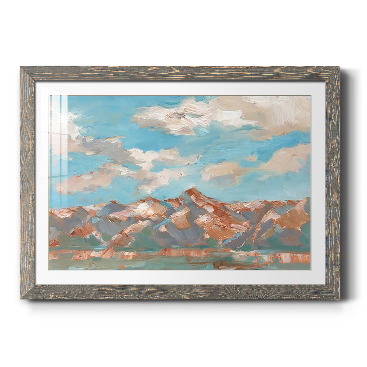 Pastel Western Vista II - Barnwood Framed Art Print