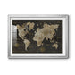 Safari World Map Premium Framed Print - Ready to Hang