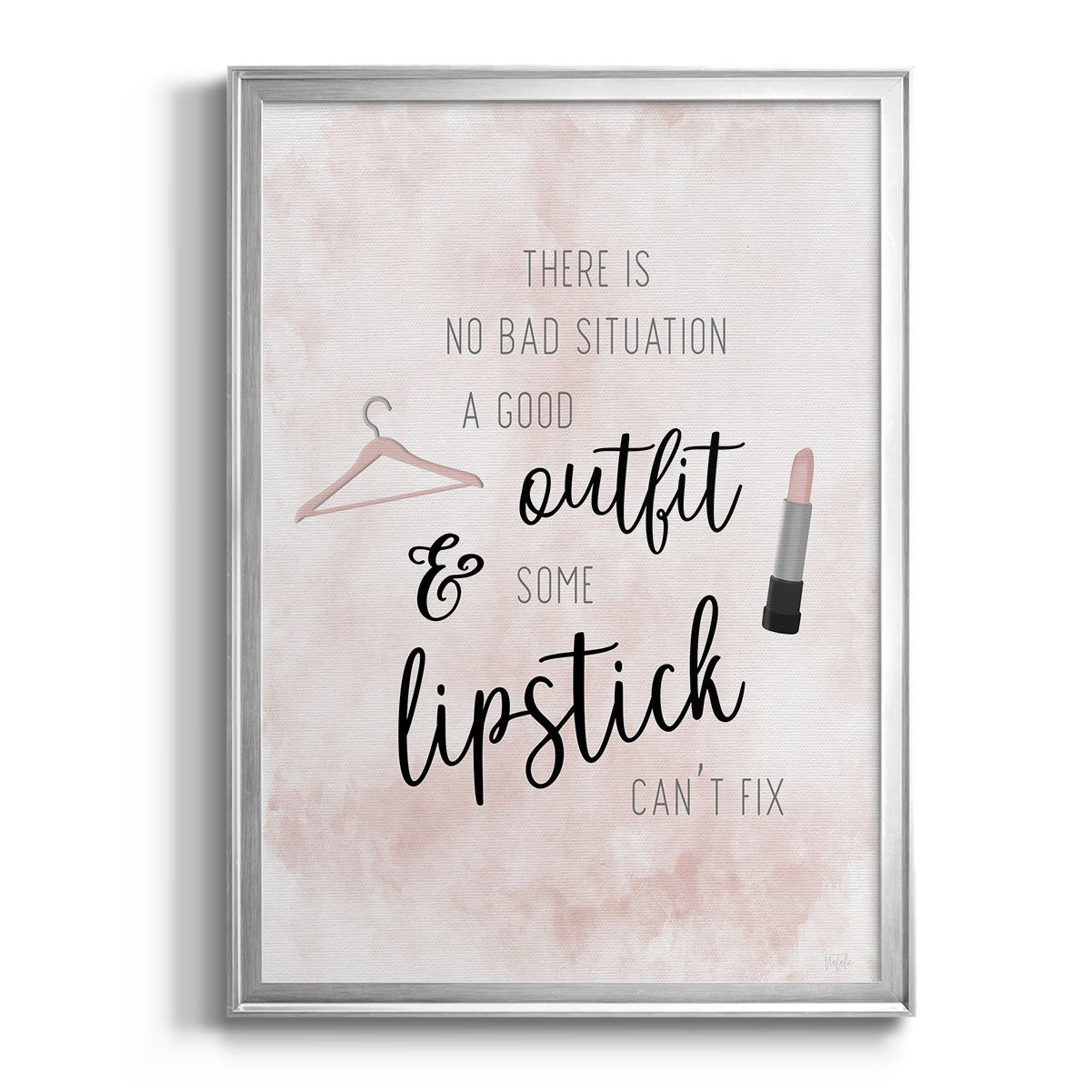 Outfit and Lipstick - Modern Framed Canvas Print