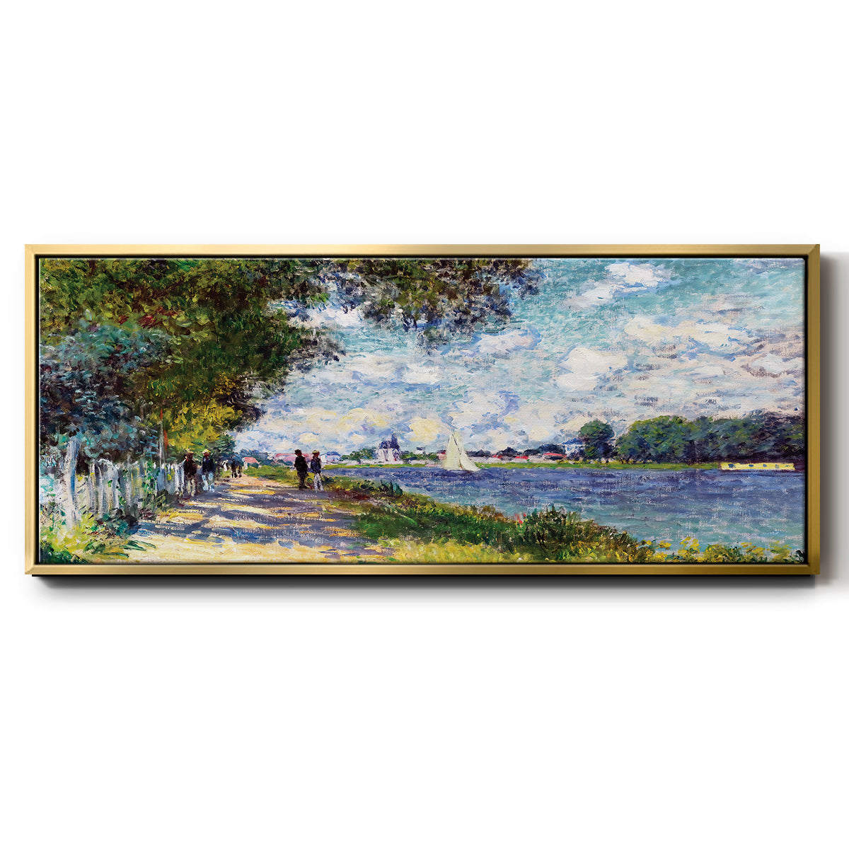 The Seine at Argenteuil, 1875 - Floater Framed Canvas Print