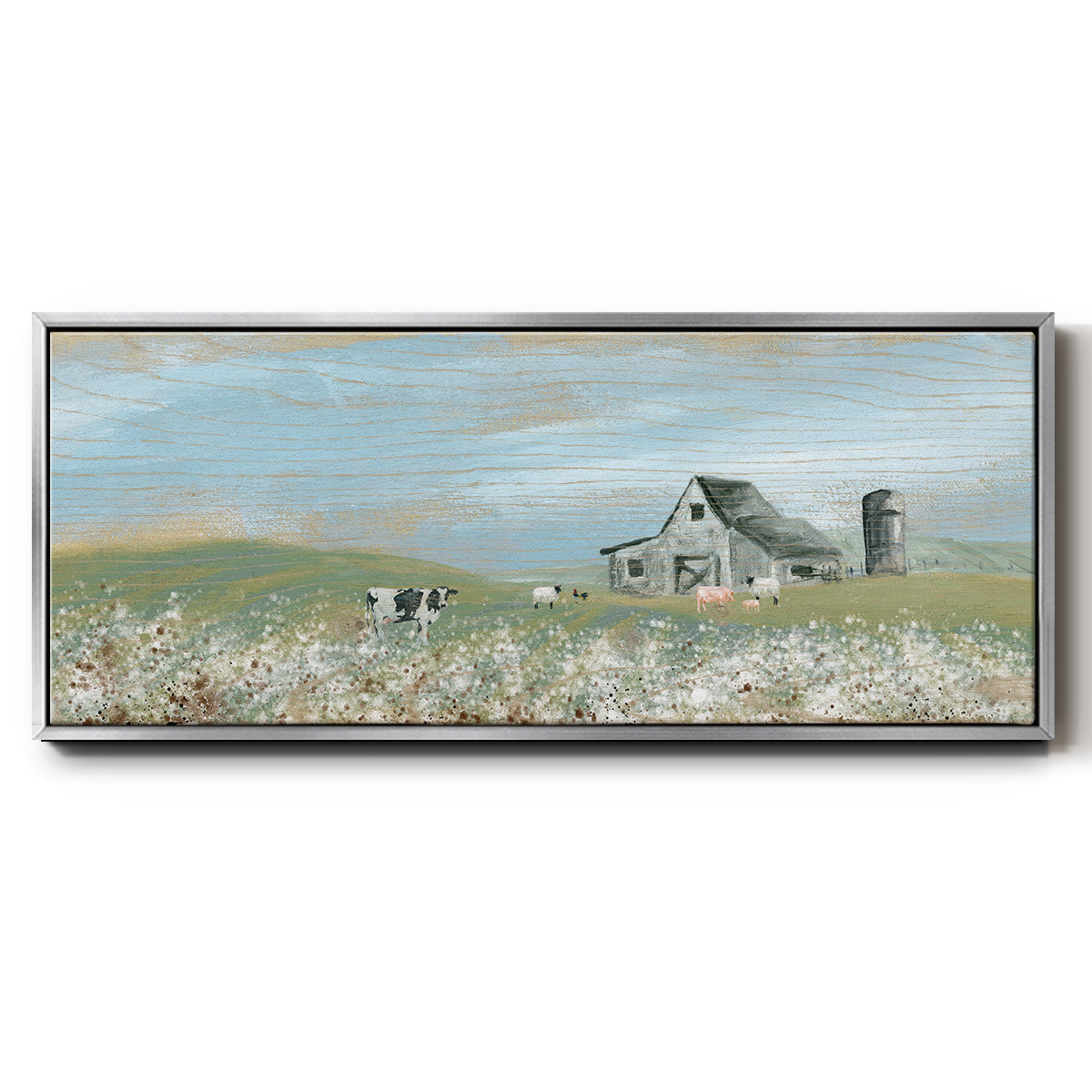 Cotton Fields - Floater Framed Canvas Print