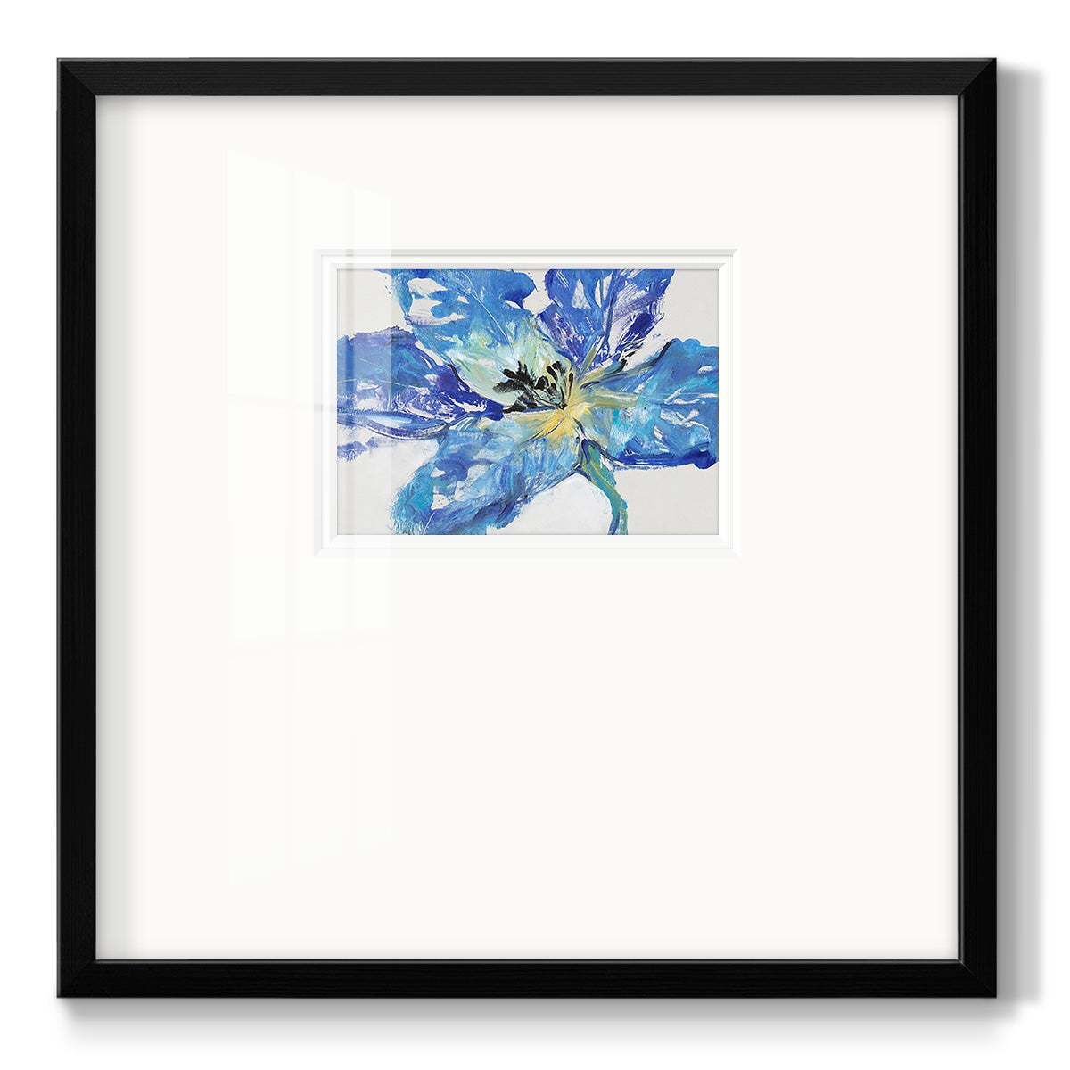 Fleur Bleue II - Double Matboard Framed Print