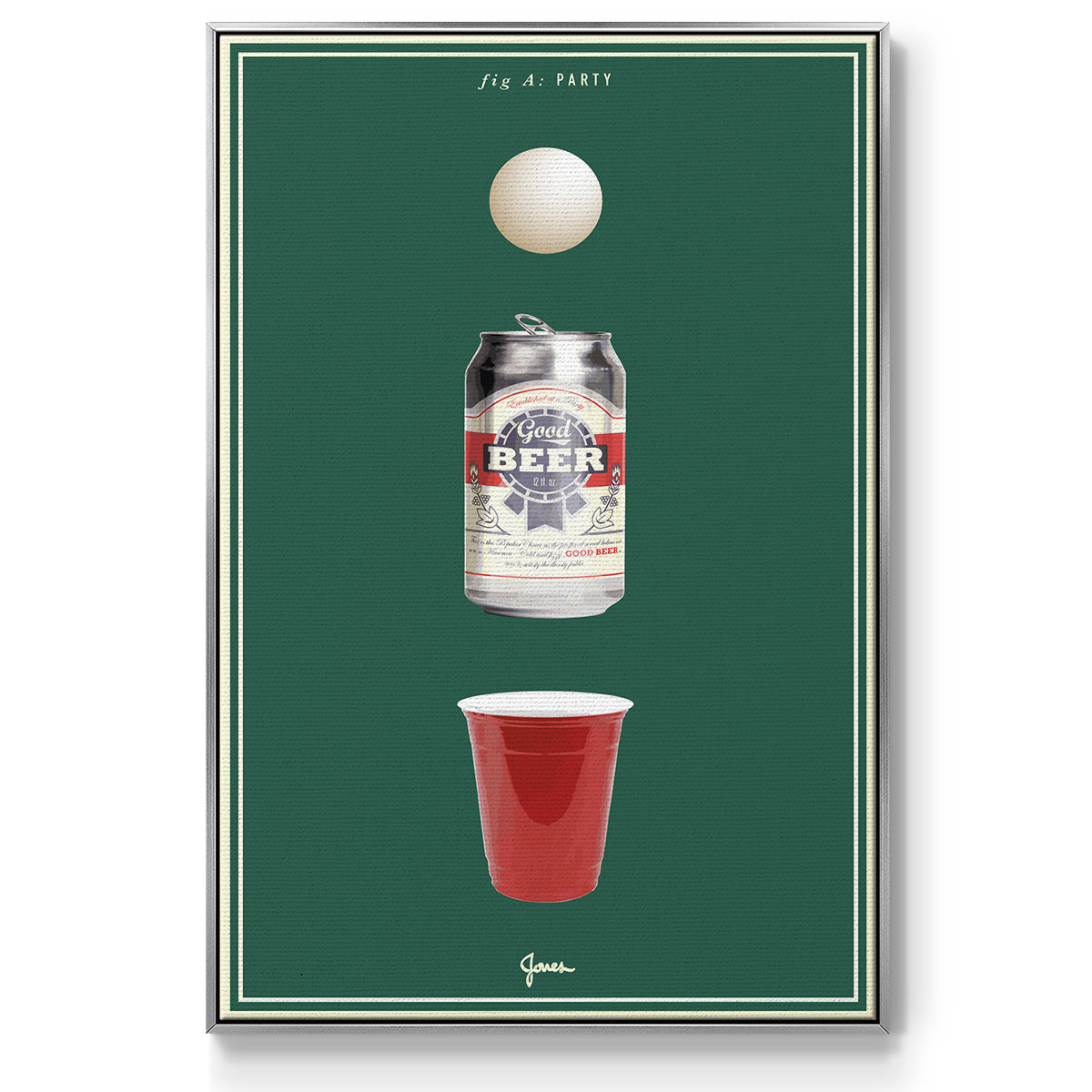 Fig. A: Party - Floater Framed Canvas Print