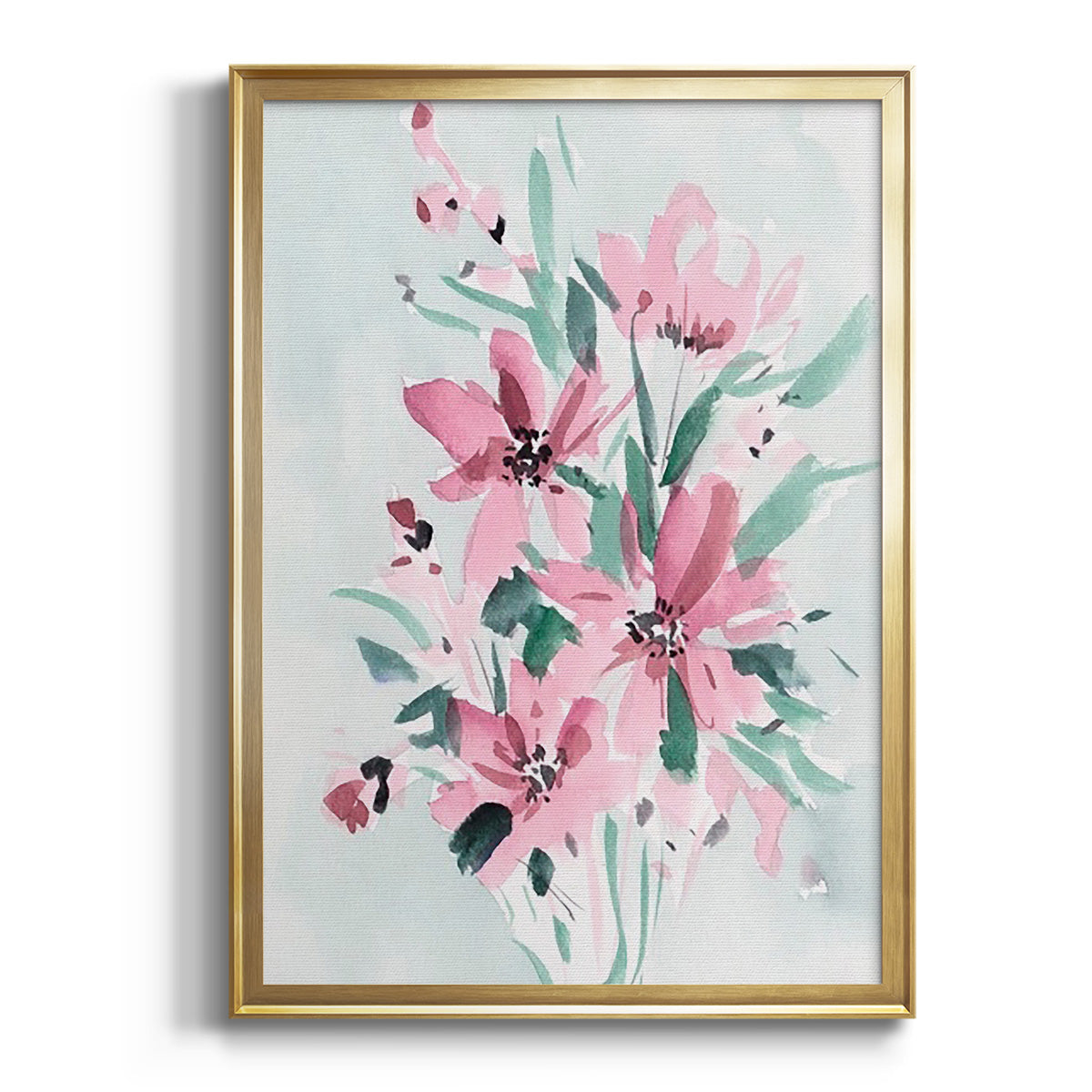 Posy Blooms I - Modern Framed Canvas Print