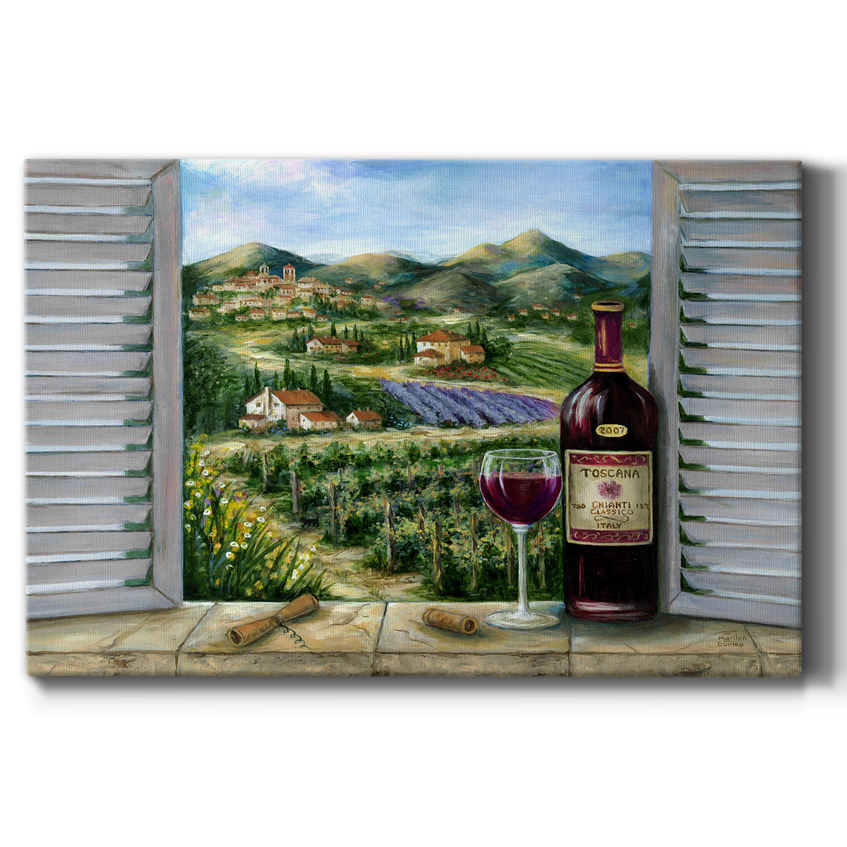 Tuscan Red and Vineyard Premium Gallery Wrapped Canvas - Ready to Hang