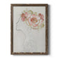 Fashion Floral Silhouette II - Barnwood Framed Canvas Print