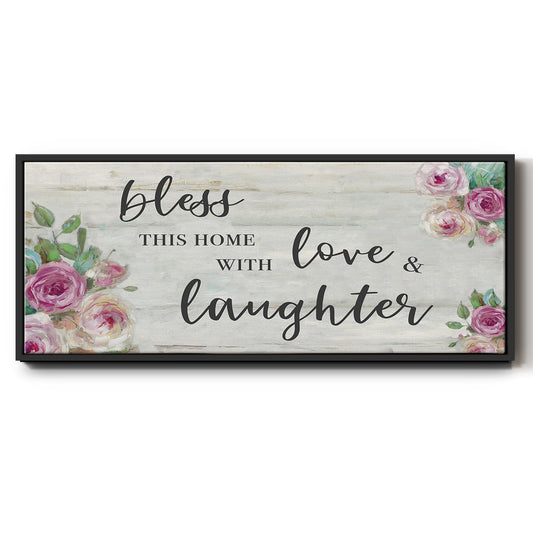 Love and Laughter - Floater Framed Canvas Print
