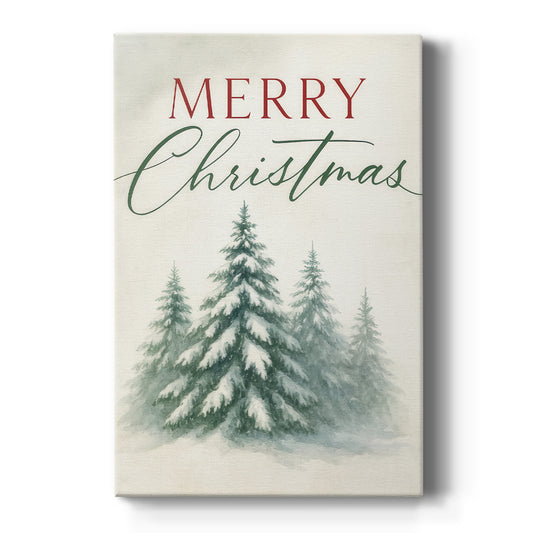 Night of Frostlit Pines - Canvas Art Print