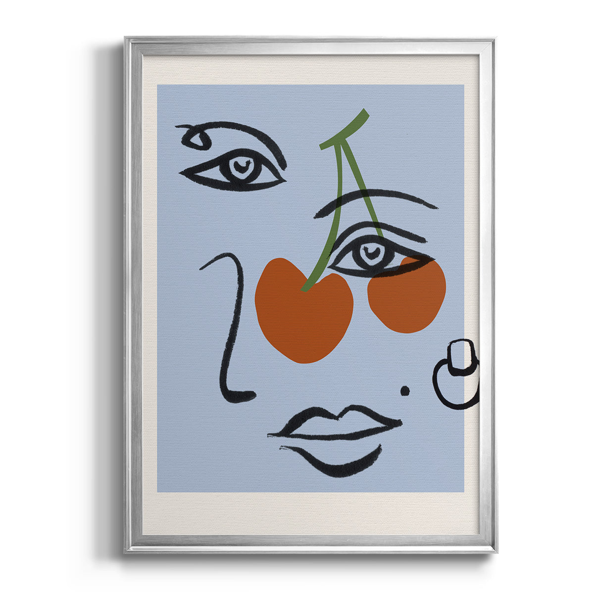 Cherry Baby II - Modern Framed Canvas Print