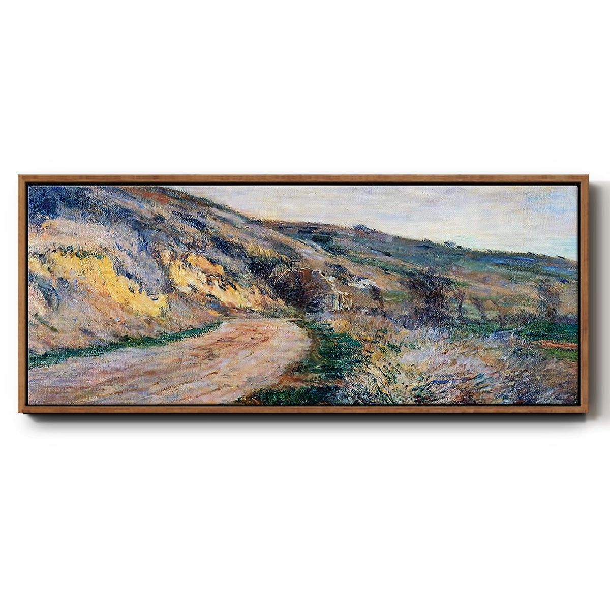 The Road to Giverny, 1885 - Floater Framed Canvas Print