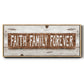 Faith Family Forever - Floater Framed Canvas Print