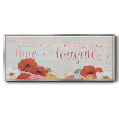 Bless this Home - Floater Framed Canvas Print